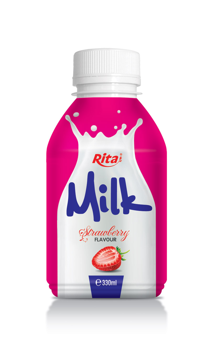 330ml  milk Strawberry Flavour PP bottle